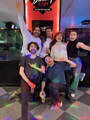 Maxime Isabelle, Thomas Derasp, Philippe Thibault-Denis, Félix Lahaye, Flavie Bourgeois et Stéphanie Arav.